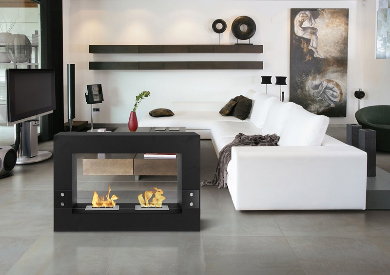 47.1" Ignis Tectum Freestanding Ventless Ethanol Fireplace