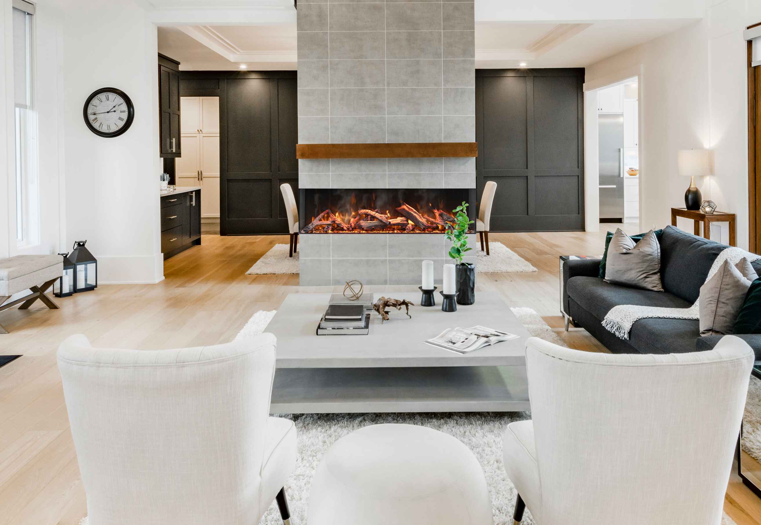 55" Signature TruView Series 3 Sided Glass Electric Fireplace