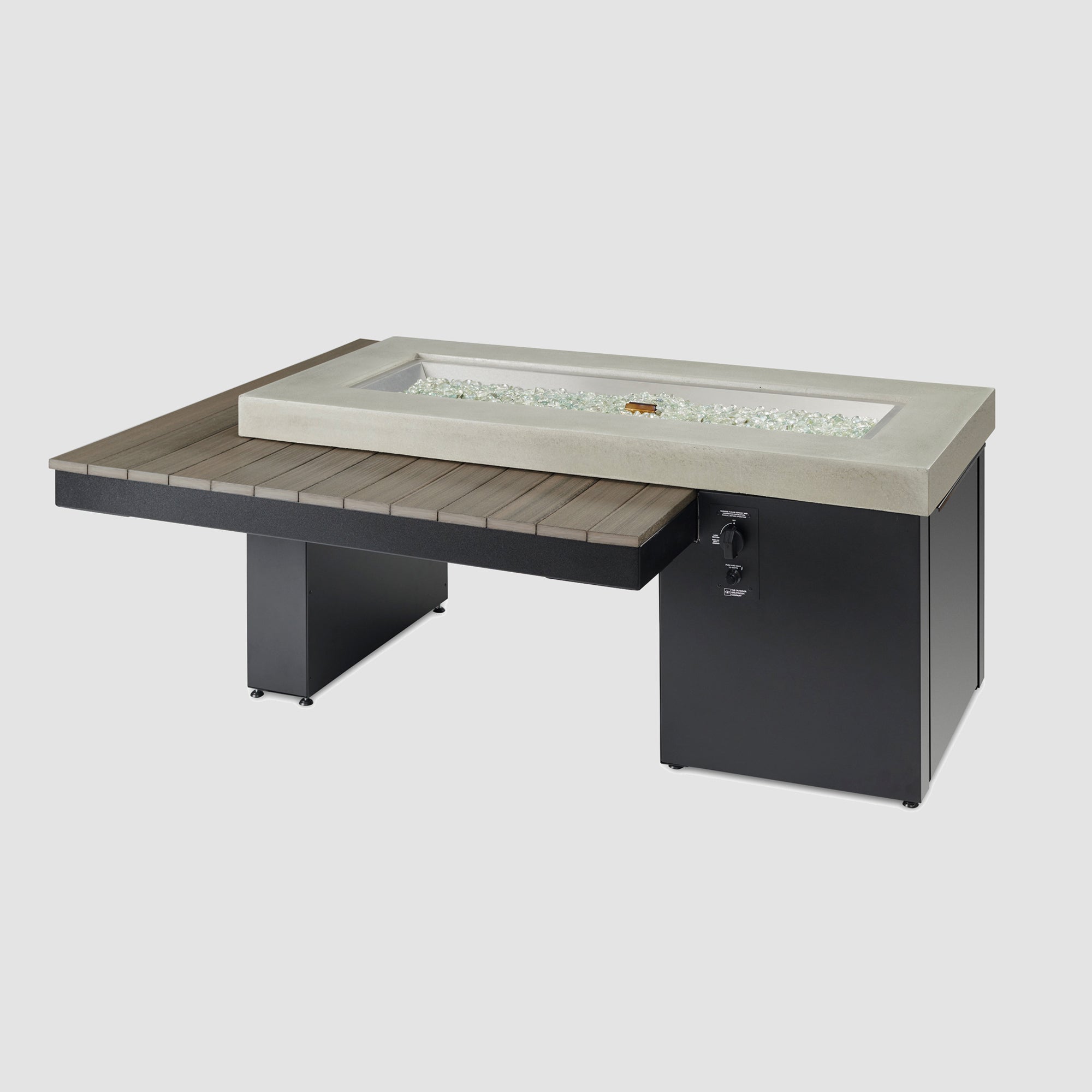 63" Uptown Coastal Grey Linear Gas Fire Pit Table