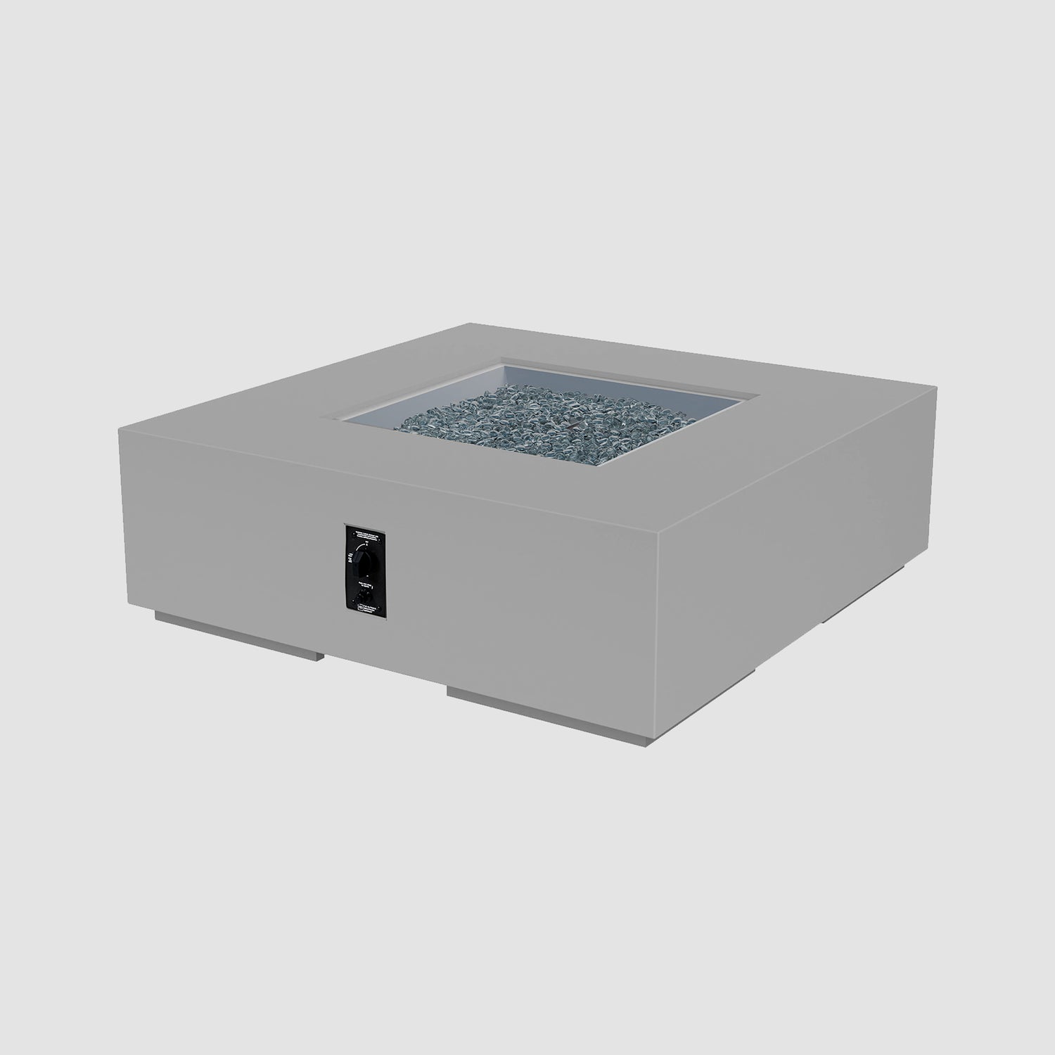 48" Cove Square Gas Fire Pit in Natural Grey w/Electronic Ignition (LP)