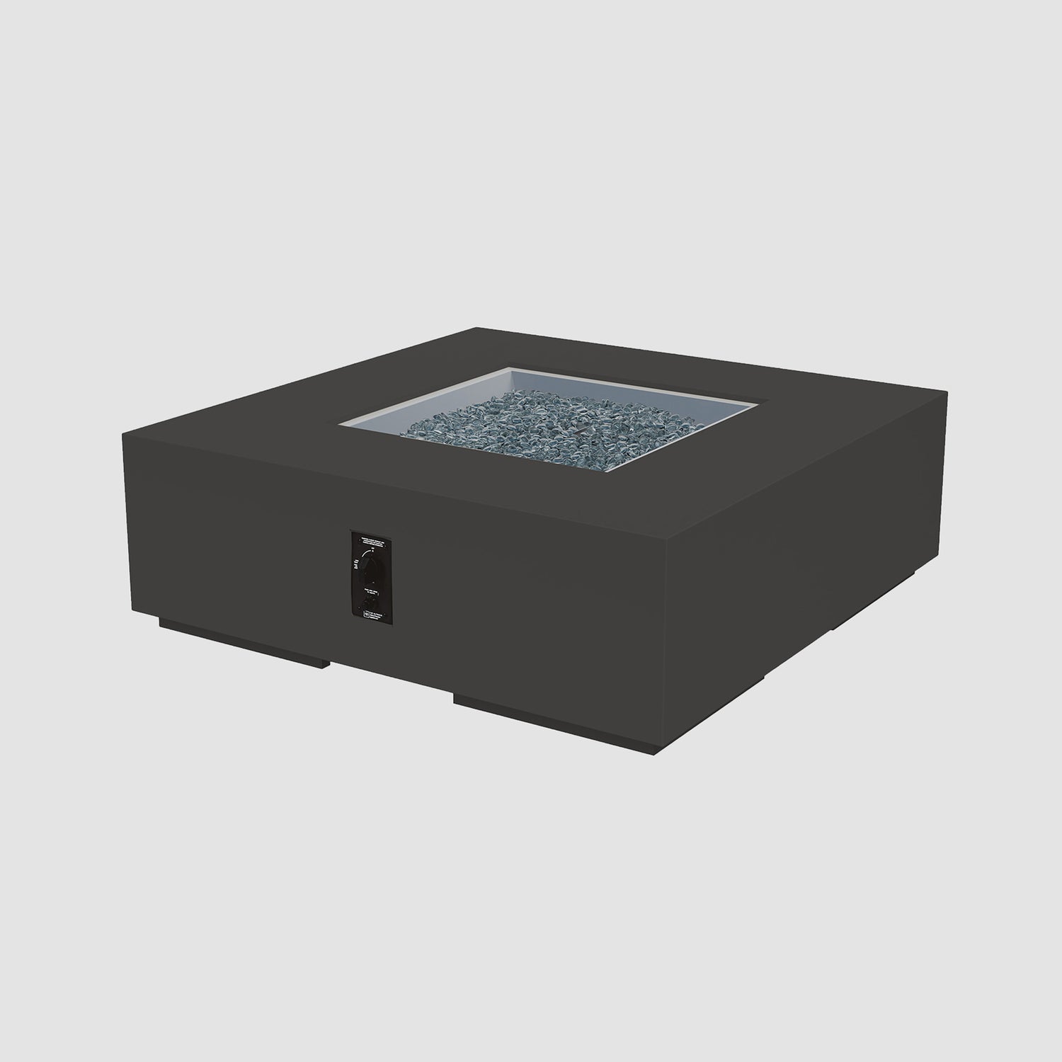 48" Cove Square Gas Fire Pit in Midnight Mist w/Electronic Ignition (LP)