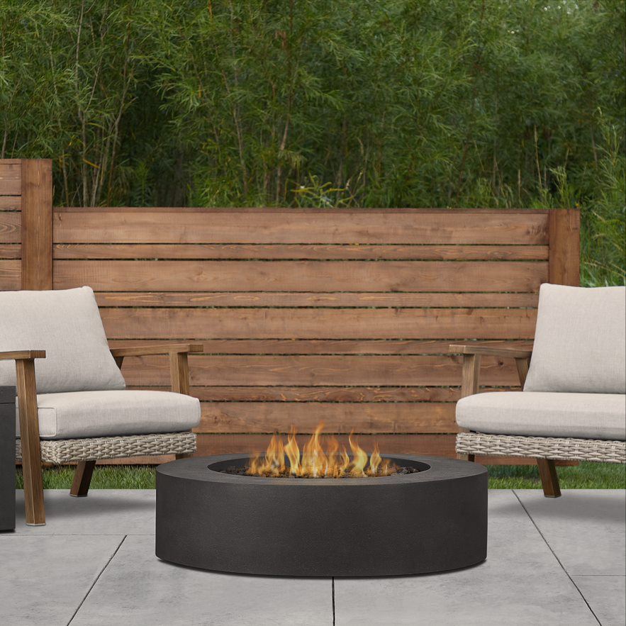 43" Beaumont Round Propane Fire Table in Carbon