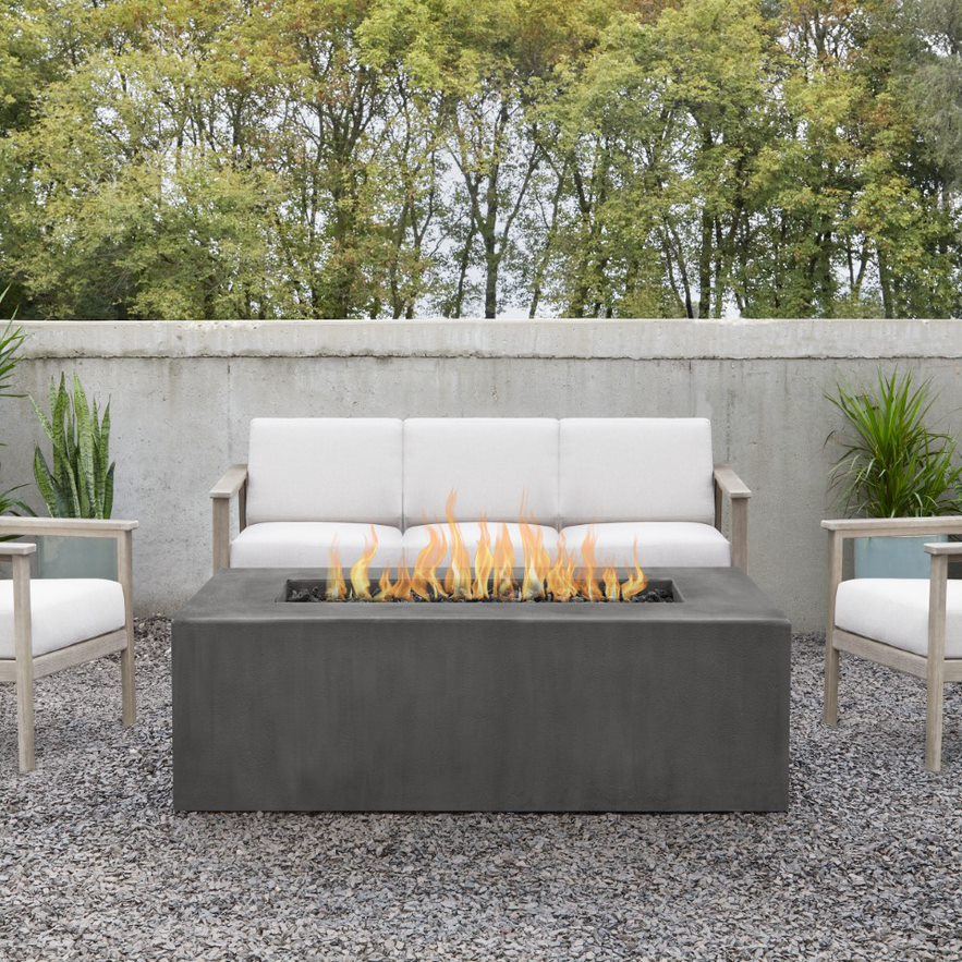 60" Eureka Casual Rectangle Propane Fire Table in Carbon