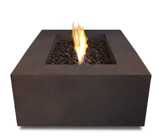 brown fire table