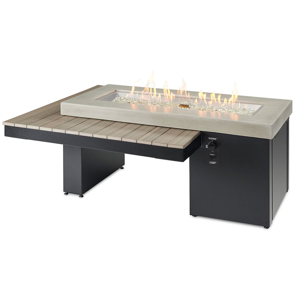 63.13" Uptown Coastal Grey Linear Gas Fire Pit Table