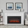 74" Alcott Real Flame White Electric Fireplace