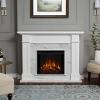 53.5" Kipling White Marble Electric Fireplace