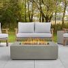 42" Aegean Mist Gray Small Rectangle Propane Gas Outdoor Fire Table