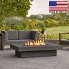 60" San Leandro Low Rectangle Propane Fire Table in Carbon 