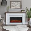 64" Cravenhall White Electric Fireplace
