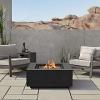 36" Aegean Black Square Propane Gas Outdoor Fire Table