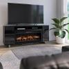 72" Enterprise Entertainment Center Black Infrared Fireplace