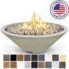 The Outdoor Plus 48" Cazo Fire Pit Narrow Ledge - GFRC Concrete