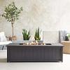 70" Marin Rectangle Metal Propane Fire Pit Table With Hidden Tank in Charcoal