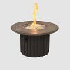 48" Reverie Round Gas Fire Pit Table with Fossil Brown Supercast Top & Brown Base 