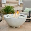 29" Cove Bowl Gas Fire Pit in White w/ Electronic Ignition (LP)