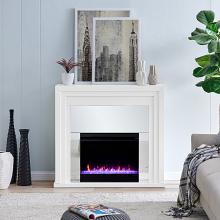 44" Stadderly Contemporary Mirrored Color Changing Fireplace 44" Stadderly Contemporary Mirrored Color Changing Fireplace