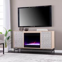54.25” Hollesborne Color Changing Fireplace w/ Media Storage - Natural 54.25” Hollesborne Color Changing Fireplace w/ Media Storage - Natural