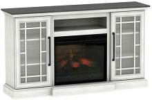 60" White CoolGlow Media Electric Fireplace  60" White CoolGlow Media Electric Fireplace