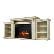 83" Tracey Grand White Entertainment Center Infrared Electric Fireplace  83" Tracey Grand White Entertainment Center Infrared Electric Fireplace