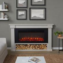 66" Bristow Bone White Electric Fireplace 66" Bristow Bone White Electric Fireplace