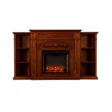 72.5" Chantilly Bookcase Electric Fireplace - Autumn Oak 72.5" Chantilly Bookcase Electric Fireplace - Autumn Oak