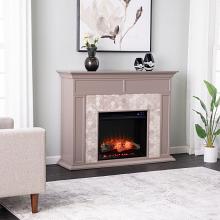 50”Torlington Marble Tiled Touch Screen Electric Fireplace - Gray 50”Torlington Marble Tiled Touch Screen Electric Fireplace - Gray