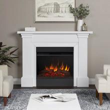 64" Manus White Electric Fireplace 64" Manus White Electric Fireplace