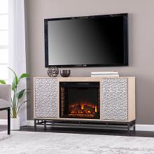 54.25” Hollesborne Electric Fireplace w/ Media Storage - Natural 54.25” Hollesborne Electric Fireplace w/ Media Storage - Natural