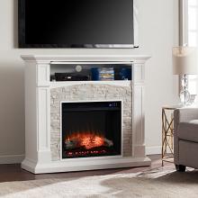 45.75" Seneca Electric Touch Screen Media Fireplace - White 45.75" Seneca Electric Touch Screen Media Fireplace - White