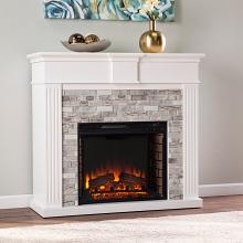 41.75” Bondale Electric Fireplace w/ Faux Stone Surround 41.75” Bondale Electric Fireplace w/ Faux Stone Surround