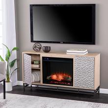54.25” Hollesborne Touch Screen Electric Fireplace w/ Media Storage - Natural 54.25” Hollesborne Touch Screen Electric Fireplace w/ Media Storage - Natural