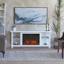 58" Penrose White Entertainment Center Electric Fireplace 58" Penrose White Entertainment Center Electric Fireplace