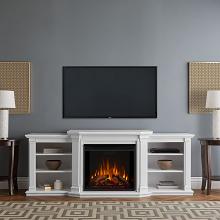 75.5" Valmont White Entertainment Center Electric Fireplace 75.5" Valmont White Entertainment Center Electric Fireplace