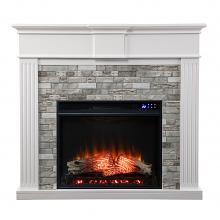 41.75” Bondale Touch Screen Electric Fireplace w/ Faux Stone Surround 41.75” Bondale Touch Screen Electric Fireplace w/ Faux Stone Surround