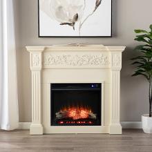 44.5" Calvert Carved Ivory Touch Screen Electric Fireplace 44.5" Calvert Carved Ivory Touch Screen Electric Fireplace