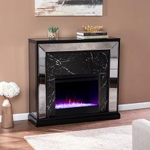 44" Trandling Mirrored Faux Marble Color Changing Fireplace 44" Trandling Mirrored Faux Marble Color Changing Fireplace