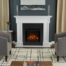 54" Thayer White Electric Fireplace  54" Thayer White Electric Fireplace