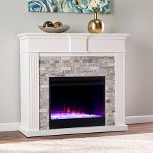 41.75" Bondale Color Changing Fireplace w/ Faux Stone Surround 41.75" Bondale Color Changing Fireplace w/ Faux Stone Surround