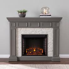 50” Dakesbury Faux Stone Electric Fireplace 50” Dakesbury Faux Stone Electric Fireplace