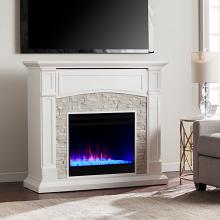 45.75" Seneca Color Changing Media Fireplace – White 45.75" Seneca Color Changing Media Fireplace – White