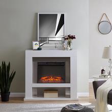 44” Lirrington Stainless Steel Base Electric Fireplace 44” Lirrington Stainless Steel Base Electric Fireplace
