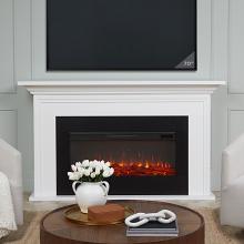 75" Cleo Landscape White Electric Fireplace 75" Cleo Landscape White Electric Fireplace