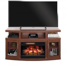 59.9" Cantilever Media Mantel Engineered Antique Cherry Electric Fireplace 59.9" Cantilever Media Mantel Engineered Antique Cherry Electric Fireplace