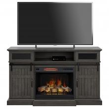 68.25" Manning Saw Cut Weathered Gray Infrared Media Electric Fireplace with Sound 68.25" Manning Saw Cut Weathered Gray Infrared Media Electric Fireplace with Sound