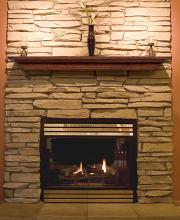 60" / 72" The Antique Finish Homestead Mantel Shelf - Antique