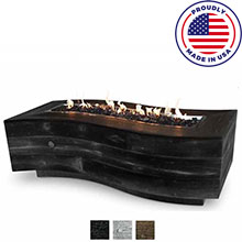 The Outdoor Plus 60" Big Sur Fire Pit - GFRC Woodgrain