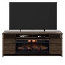 74" McCalloway Entertainment Center Oak Espresso Infrared Fireplace 74" McCalloway Entertainment Center Oak Espresso Infrared Fireplace