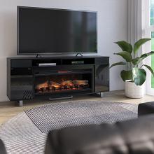 72" Enterprise Entertainment Center Black Infrared Fireplace 72" Enterprise Entertainment Center Black Infrared Fireplace