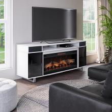 72" Enterprise Entertainment Center High Gloss White Infrared Fireplace 72" Enterprise Entertainment Center High Gloss White Infrared Fireplace